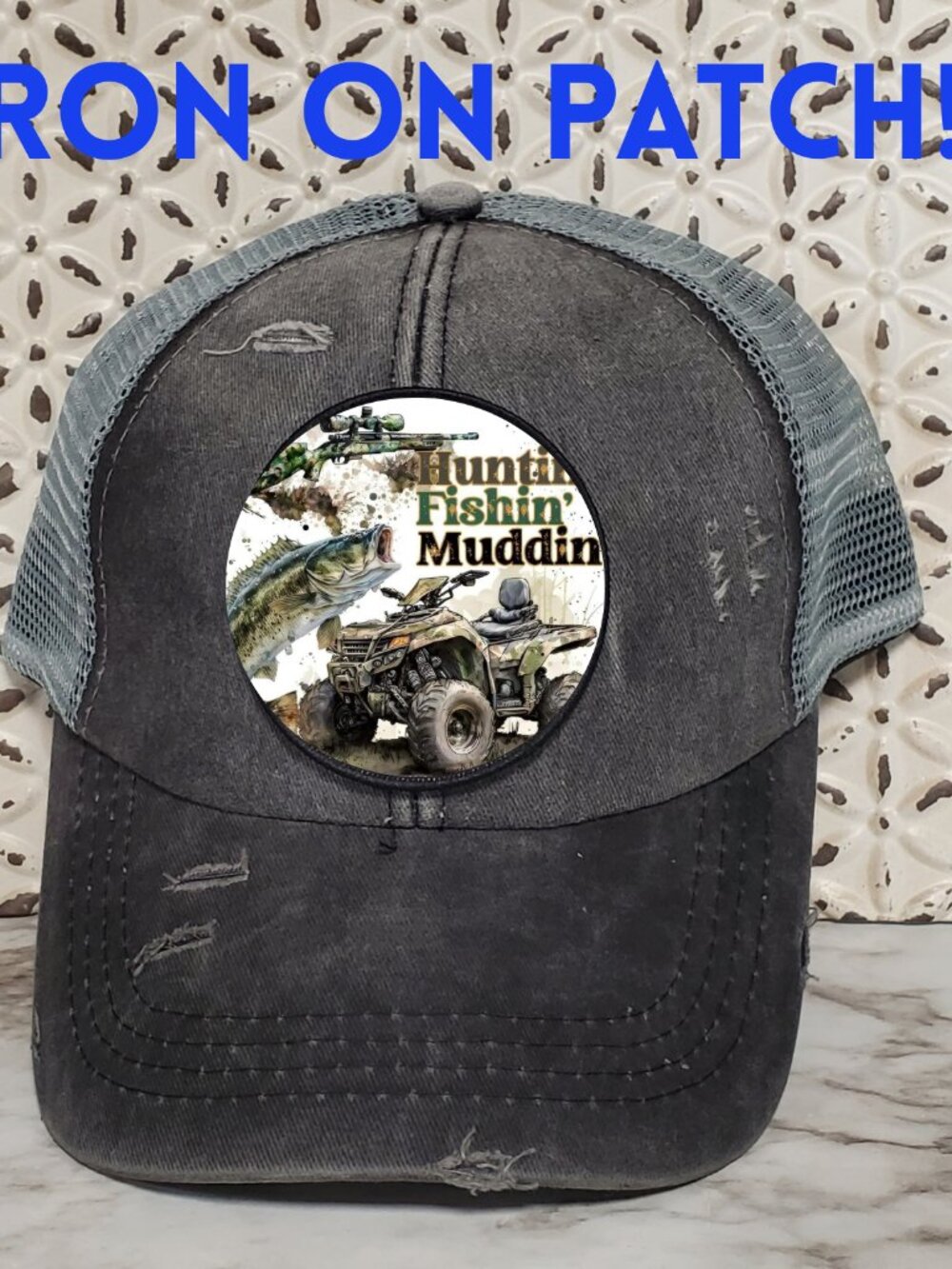 Fishing Mudding Hunting Iron On Patch